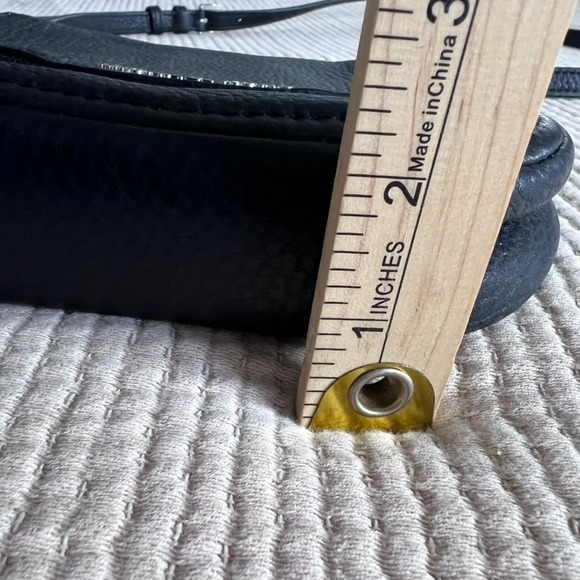 Michael Kors Pebbled Leather Bedford Flap Crossbody Bag Black‎ Silver Zipper - Picture 9 of 14